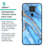 Vibrant Blue Marble Glass Case for Redmi Note 9