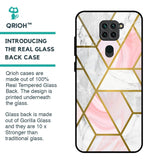 Geometrical Marble Glass Case for Redmi Note 9