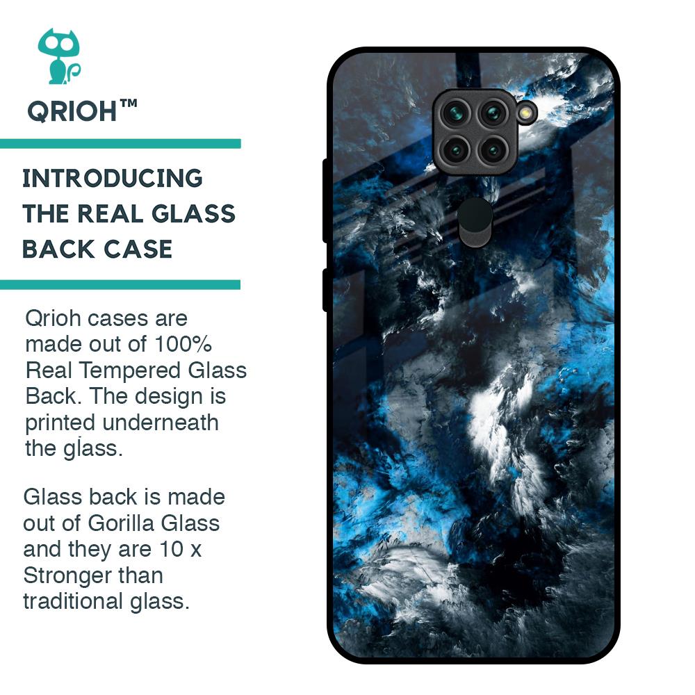 Cloudy Dust Glass Case for Redmi Note 9