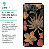 Lines Pattern Flowers Glass Case for Redmi Note 9