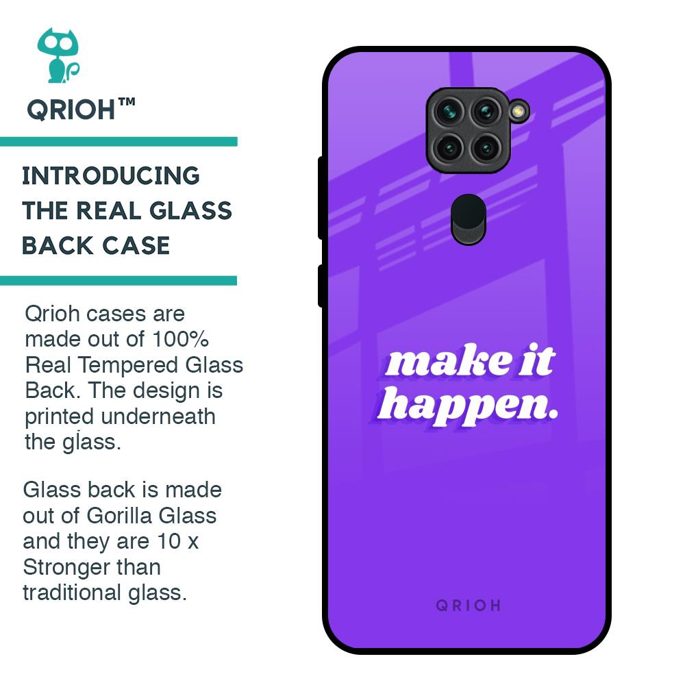 Make it Happen Glass Case for Redmi Note 9
