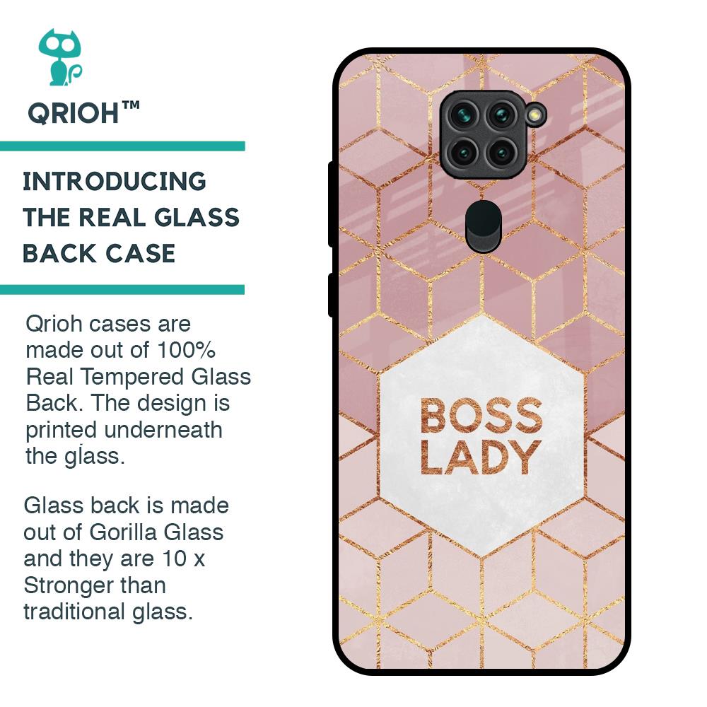 Boss Lady Glass Case for Redmi Note 9