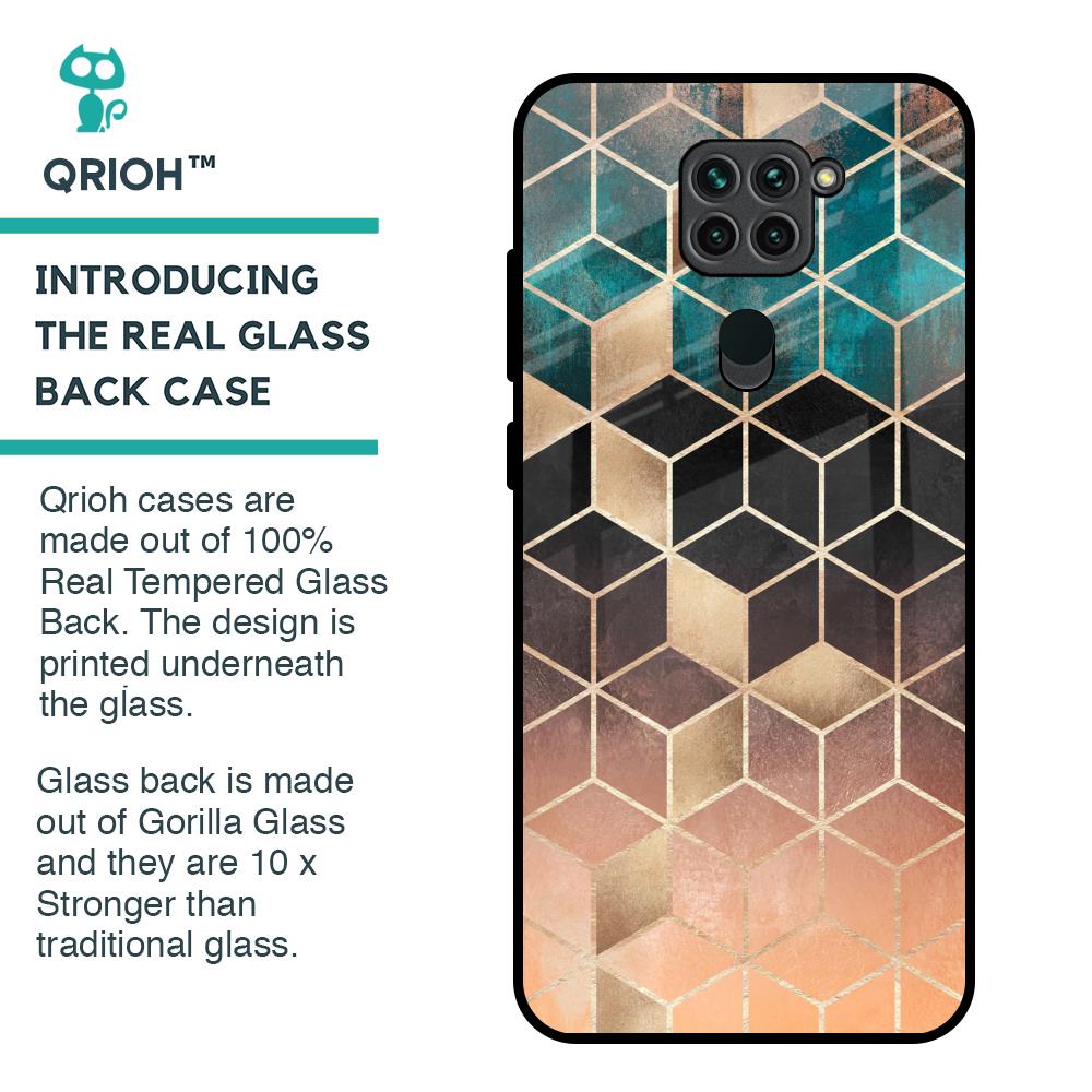 Bronze Texture Glass Case for Redmi Note 9