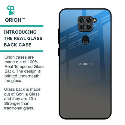 Blue Grey Ombre Glass Case for Redmi Note 9