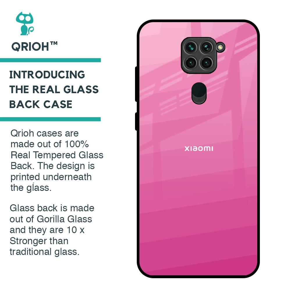 Pink Ribbon Caddy Glass Case for Redmi Note 9