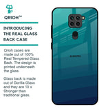 Green Triangle Pattern Glass Case for Redmi Note 9