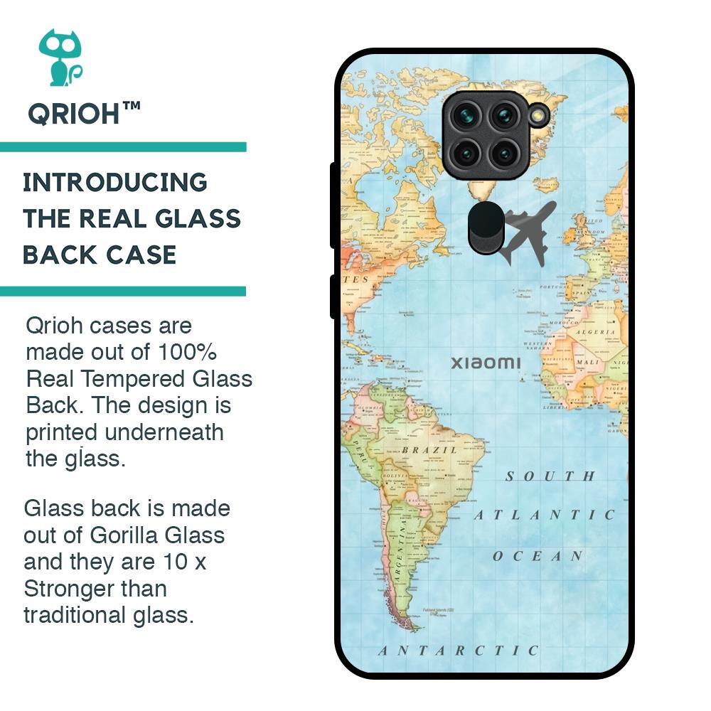 Fly Around The World Glass Case for Redmi Note 9