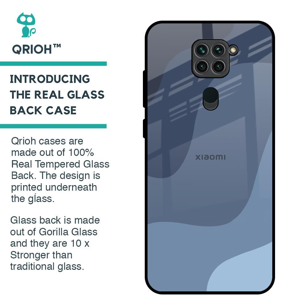 Navy Blue Ombre Glass Case for Redmi Note 9
