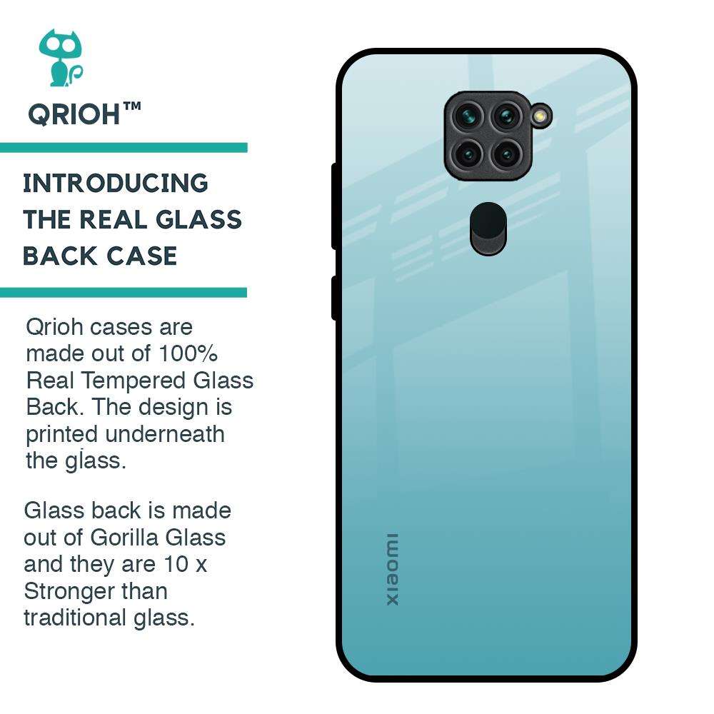 Arctic Blue Glass Case For Redmi Note 9