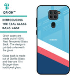 Pink & White Stripes Glass Case For Redmi Note 9