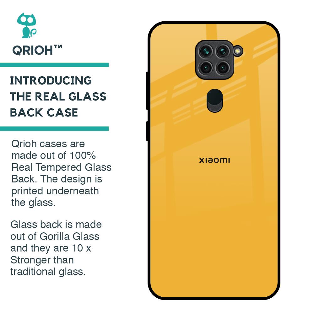 Fluorescent Yellow Glass case for Redmi Note 9