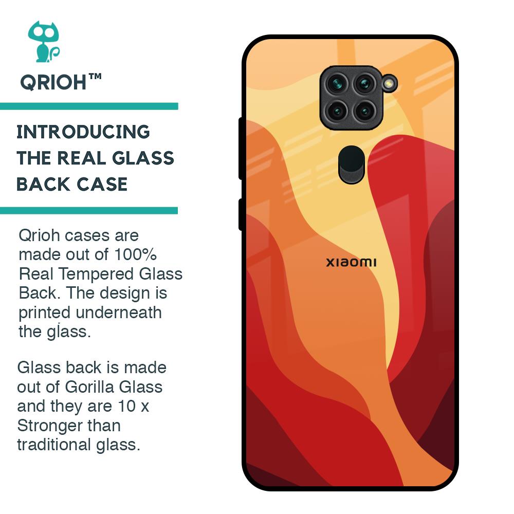 Magma Color Pattern Glass Case for Redmi Note 9
