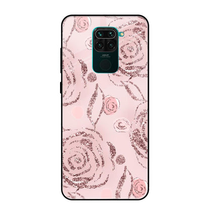Shimmer Roses Redmi Note 9 Glass Cases & Covers Online