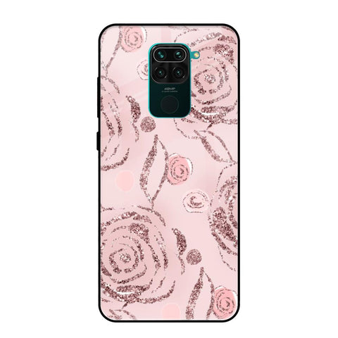 Shimmer Roses Redmi Note 9 Glass Cases & Covers Online