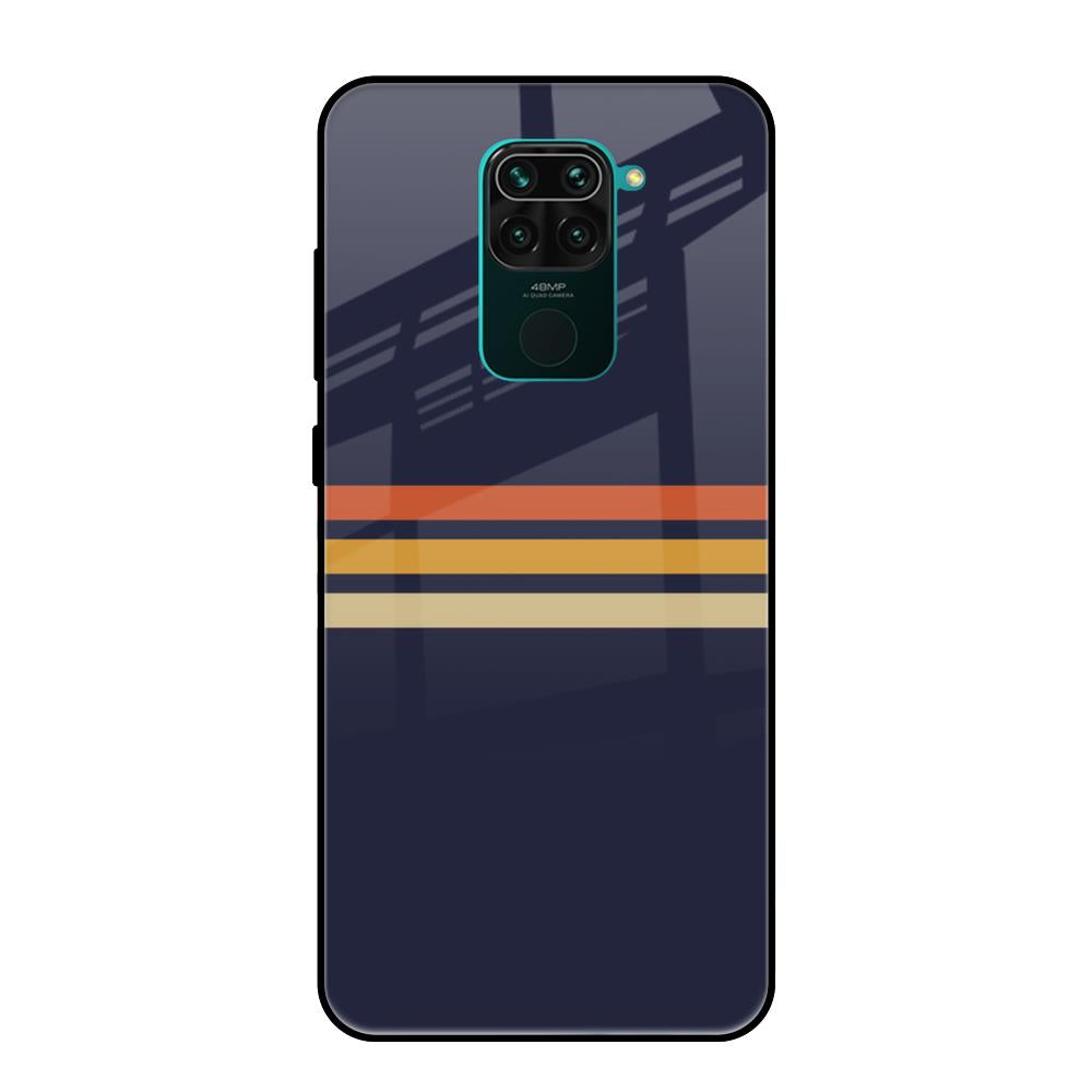 Tricolor Stripes Redmi Note 9 Glass Cases & Covers Online
