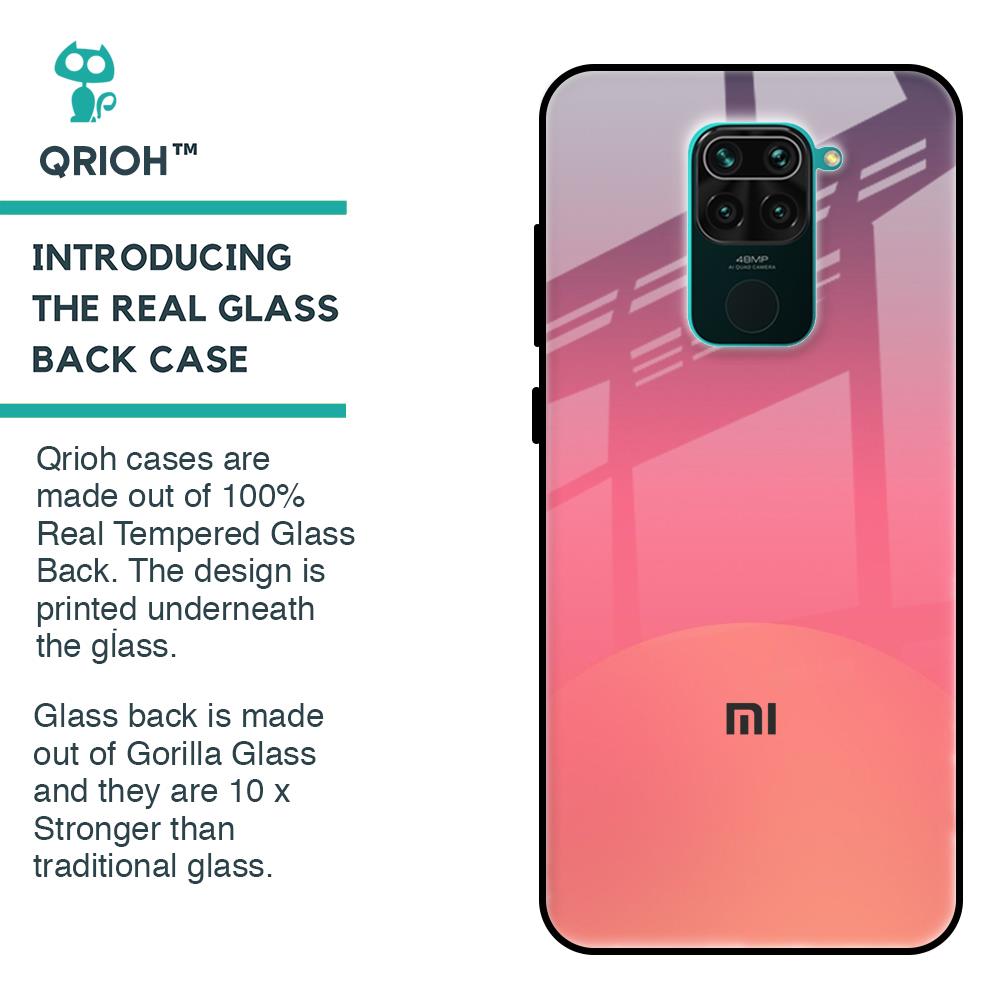 Sunset Orange Glass Case for Redmi Note 9