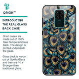 Peacock Feathers Glass case for Redmi Note 9