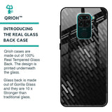 Dark Abstract Pattern Glass Case For Redmi Note 9