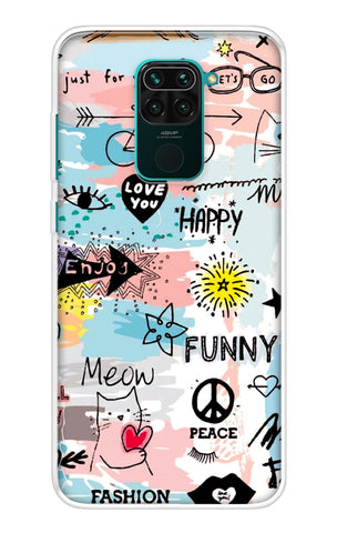 Happy Doodle Redmi Note 9 Back Cover
