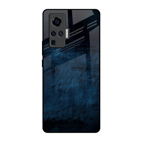Dark Blue Grunge Vivo X50 Pro Glass Back Cover Online