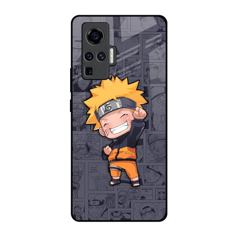 Orange Chubby Vivo X50 Pro Glass Back Cover Online