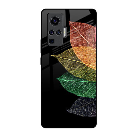 Colorful Leaves Vivo X50 Pro Glass Back Cover Online