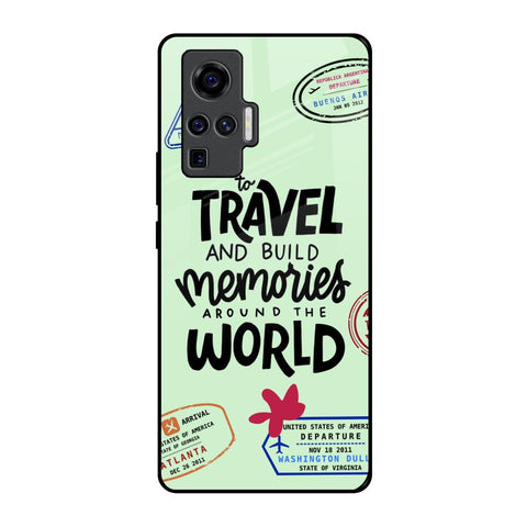 Travel Stamps Vivo X50 Pro Glass Back Cover Online