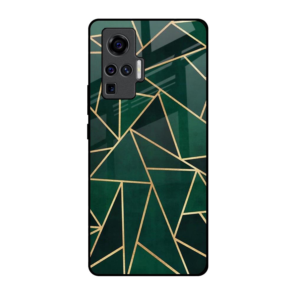 Abstract Green Vivo X50 Pro Glass Back Cover Online