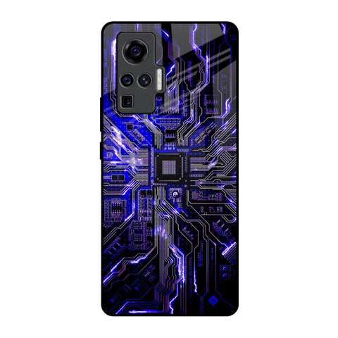 Techno Color Pattern Vivo X50 Pro Glass Back Cover Online