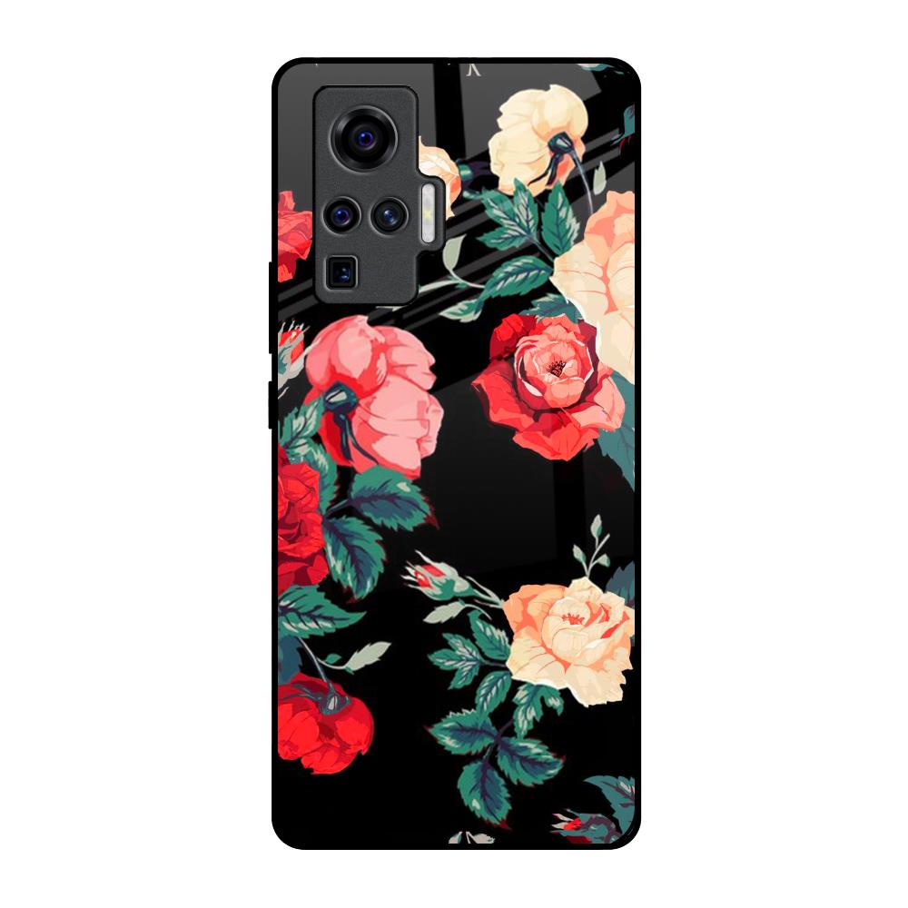 Floral Bunch Vivo X50 Pro Glass Back Cover Online