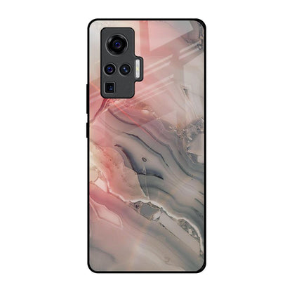 Pink And Grey Marble Vivo X50 Pro Glass Back Cover Online