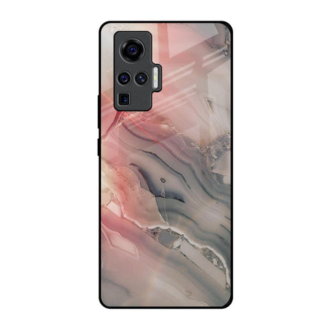 Pink And Grey Marble Vivo X50 Pro Glass Back Cover Online