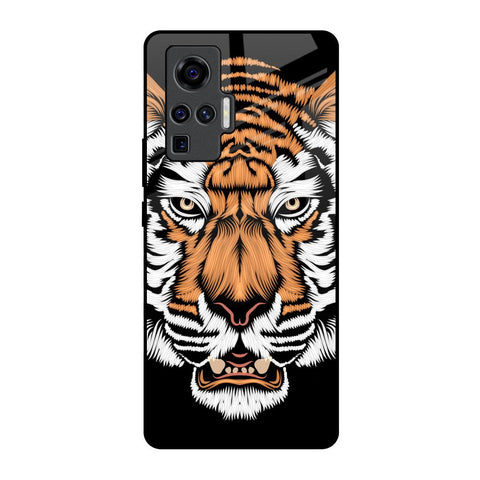 Angry Tiger Vivo X50 Pro Glass Back Cover Online
