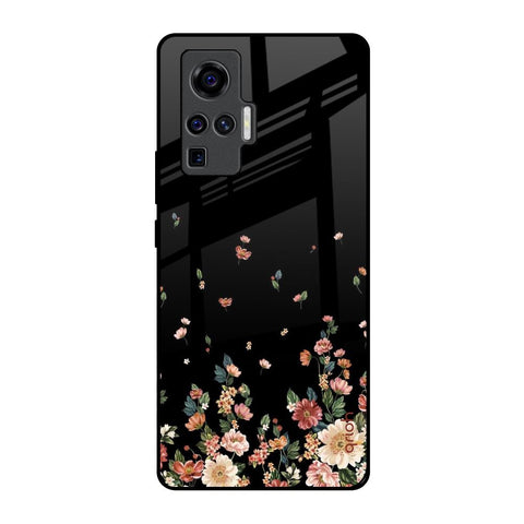 Floating Floral Print Vivo X50 Pro Glass Back Cover Online