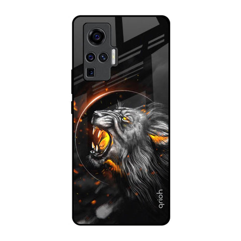 Aggressive Lion Vivo X50 Pro Glass Back Cover Online