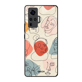 Abstract Faces Vivo X50 Pro Glass Back Cover Online
