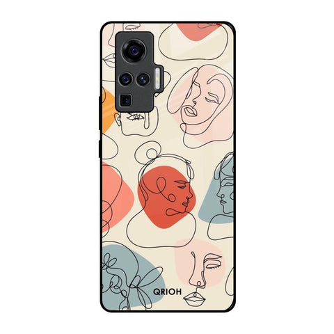 Abstract Faces Vivo X50 Pro Glass Back Cover Online