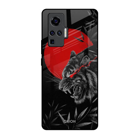 Red Moon Tiger Vivo X50 Pro Glass Back Cover Online