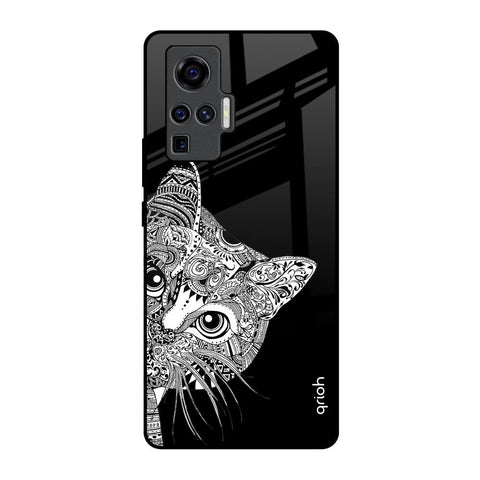 Kitten Mandala Vivo X50 Pro Glass Back Cover Online