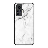 Modern White Marble Vivo X50 Pro Glass Back Cover Online