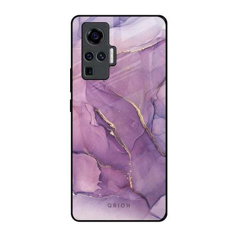 Purple Gold Marble Vivo X50 Pro Glass Back Cover Online