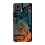 Geographical Map Vivo X50 Pro Glass Back Cover Online