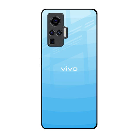 Wavy Blue Pattern Vivo X50 Pro Glass Back Cover Online