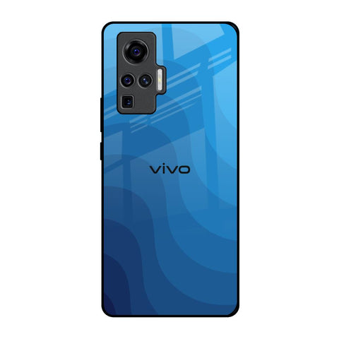 Blue Wave Abstract Vivo X50 Pro Glass Back Cover Online