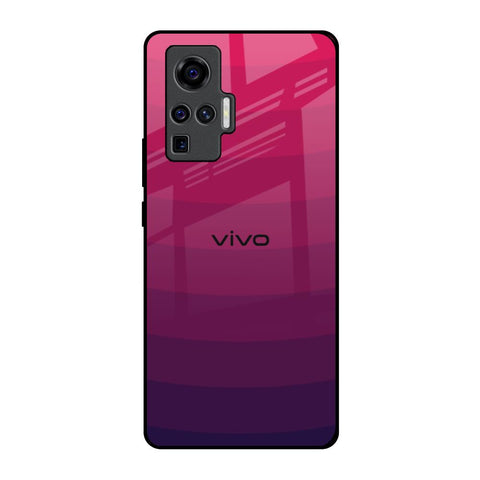 Wavy Pink Pattern Vivo X50 Pro Glass Back Cover Online