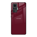 Classic Burgundy Vivo X50 Pro Glass Back Cover Online