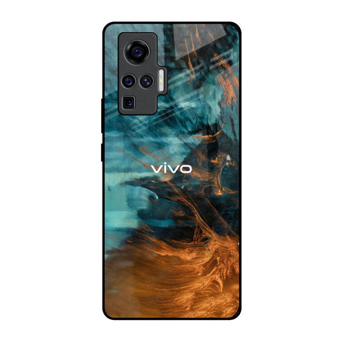Golden Splash Vivo X50 Pro Glass Back Cover Online