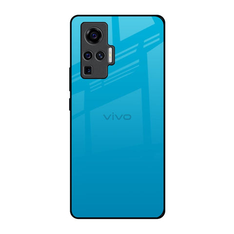 Blue Aqua Vivo X50 Pro Glass Back Cover Online