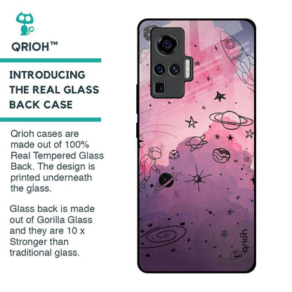 Space Doodles Glass Case for Vivo X50 Pro