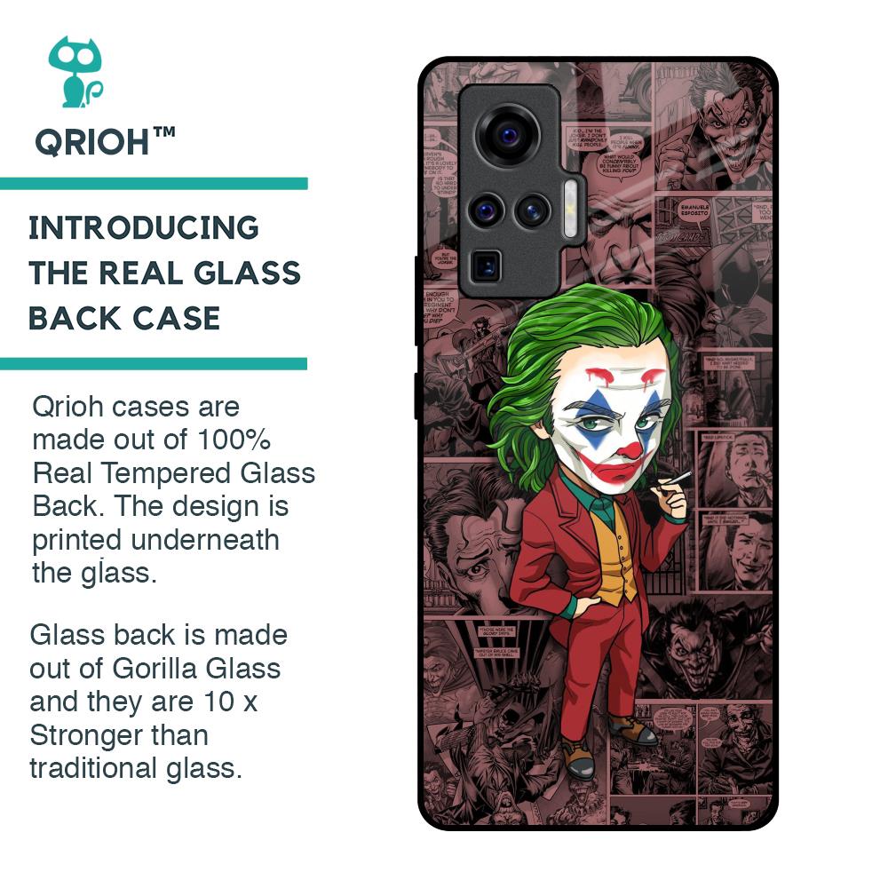Joker Cartoon Glass Case for Vivo X50 Pro